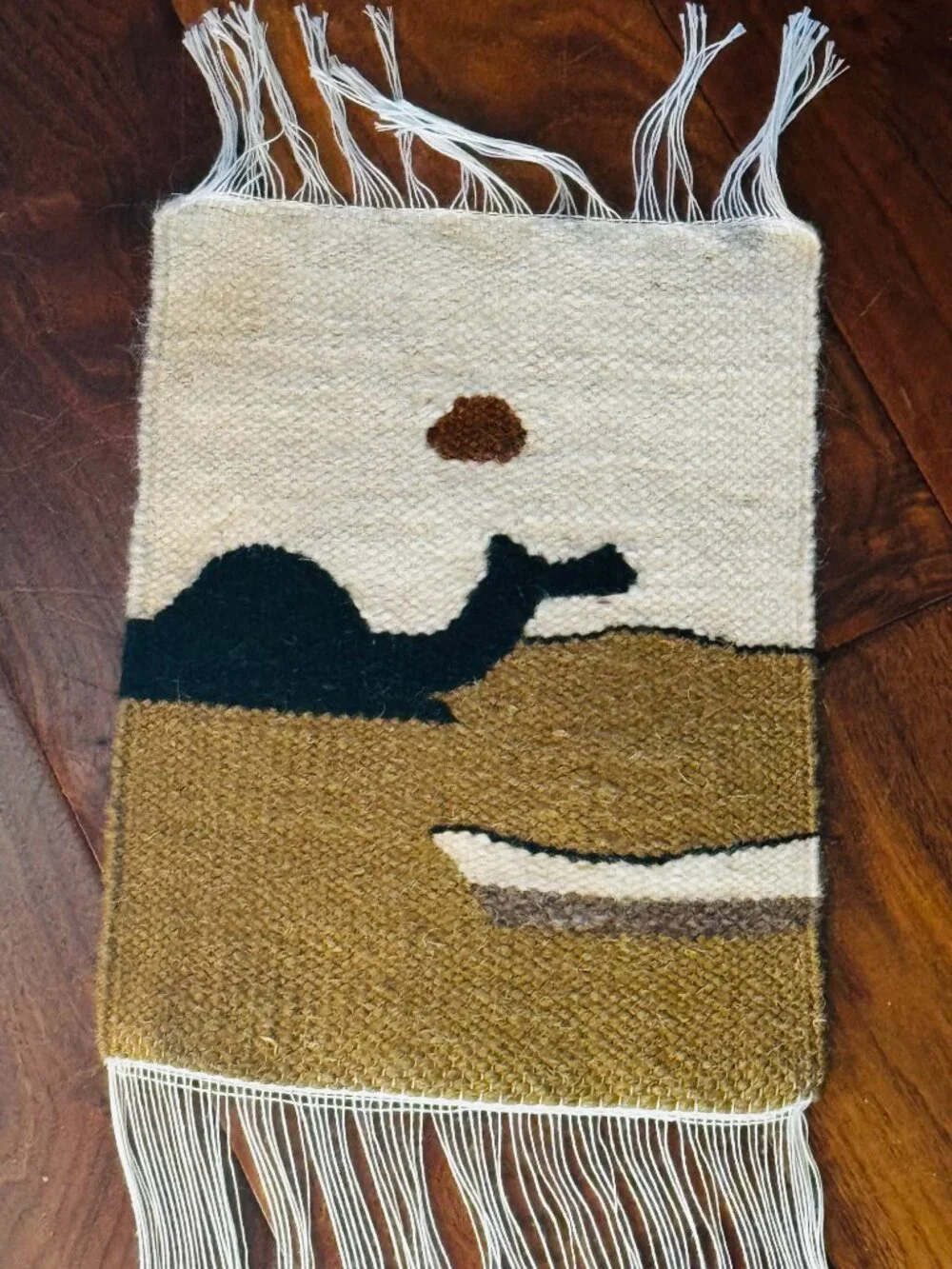 Woven Egyptian Art Handwoven Textile Runner Wall Decor 84x7.5